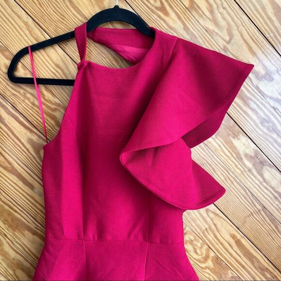 C/MEO Collective One-Shoulder Ruffle Hearts Commands Dress - Picture 4 of 7